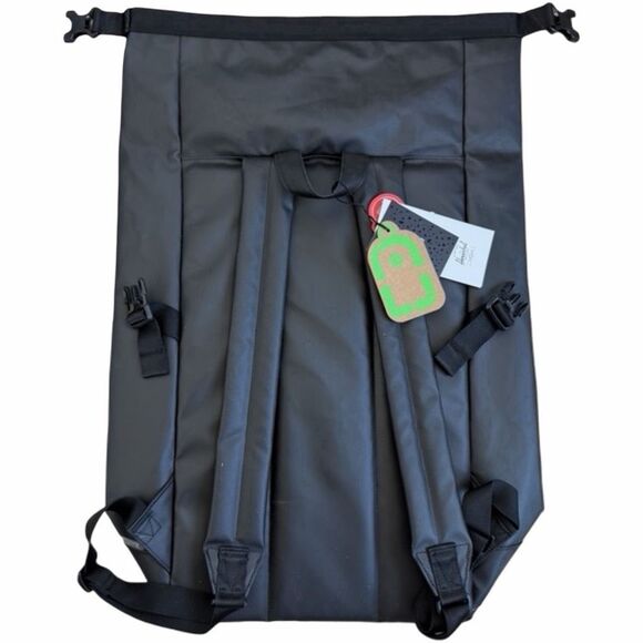 Herschel Supply Co Waterproof Roll Top Backpack One Size Black - Picture 5 of 5